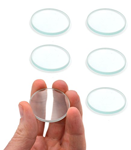 EISCO Optical Glass Lens Set - 3 Dbl Convex, 3 Dbl Concave, 38mm Dia - 20, 30, 50cm FL