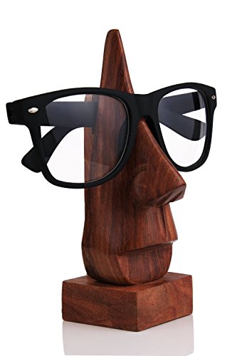 Spectacle Holder Hand Carved Rosewood Nose-Shaped Eyeglass Dispaly Stand