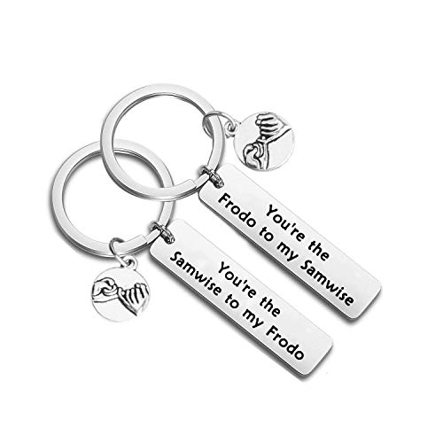Best Friend Gift You are The Samwise to my Frodo Keychain Movie Jewelry Friendship Keychain Set for Couple (Frodo Keychain)