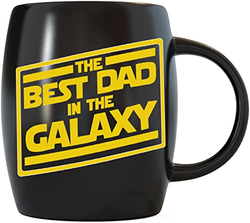 16oz Best Dad In The Galaxy Large Coffee Mug Cup Cool Gifts Worlds #1 New Soon To Be Dad Father Bonus Stepdad Husband from Daughter Son Wife Funny Dads Gift Fathers Day Birthday Christmas