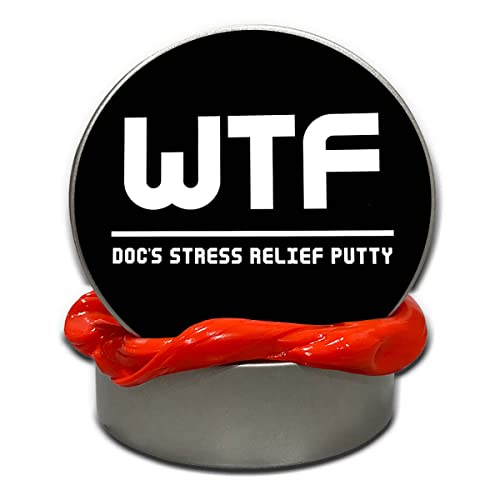 WTF Stress Relief Putty – Stress Relief Gifts Funny Gag Gifts for Friends BFF Gifts Stocking Stuffers Secret Santa Gifts Weird Gifts Funny Office Gifts WTF Therapy Putty for Adults