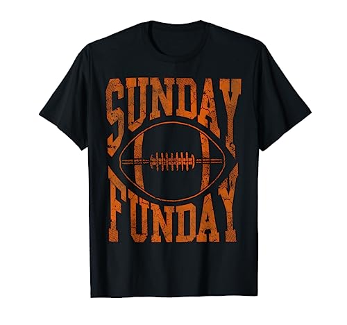 Sunday Funday Football Vintage Distressed Fade T-Shirt