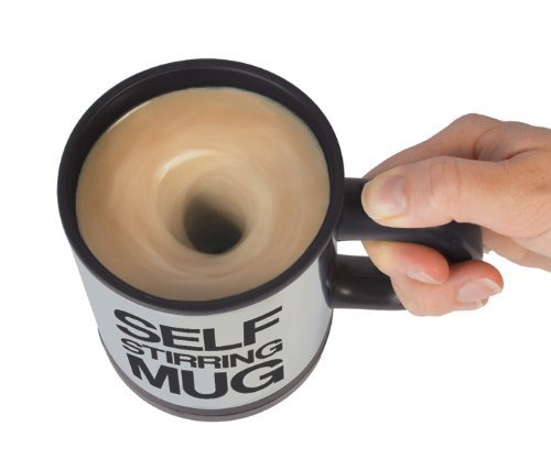 Self Stirring Coffee Mug Cup 8 oz Funny Electric Stainless Steel Automatic Self Mixing & Spinning Mixer Cup Home Office Travel Gift