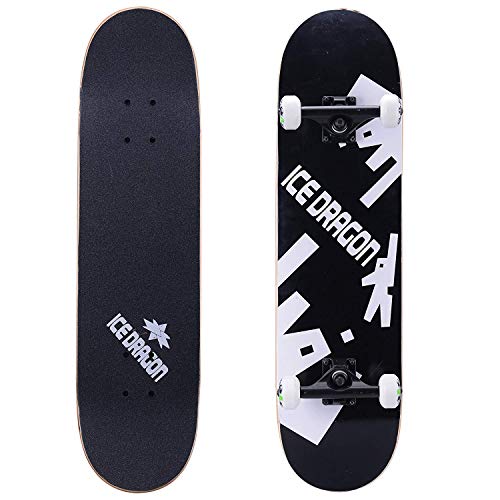 Ice Dragon 31 Inch Cruiser Trick Skateboard for Beginner