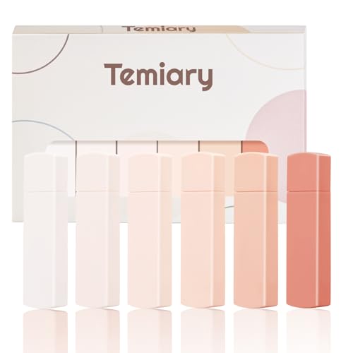 Temiary 6Pcs Mini White Out Tapes for Instant Correction, Cute Whiteout for Writing, Aesthetic Correction Tape Set Easy to Use for Students School Office Supplies (Pink)