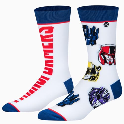 Odd Sox, Funny Crew Socks, Transformers, Adult Large 8-12