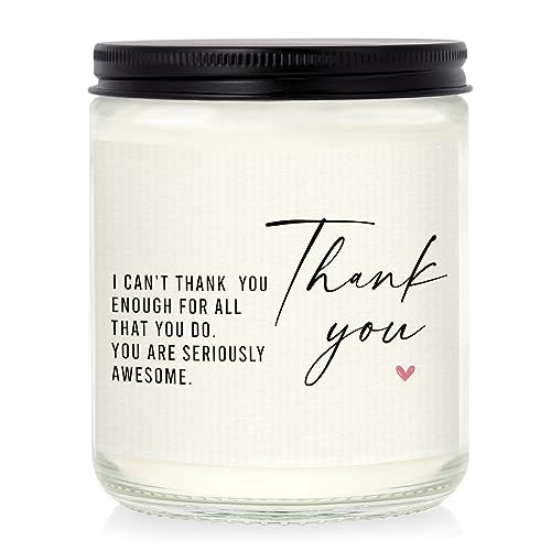 Shqiueos Scented Candle- Thank You Gifts for Women Men, Employee Appreciation Gifts, Hostess Gifts for Women, Thank You Candle for Coworkers, Boss, Teacher, Nurse, Mom, Dad, Pastor, Best Friend