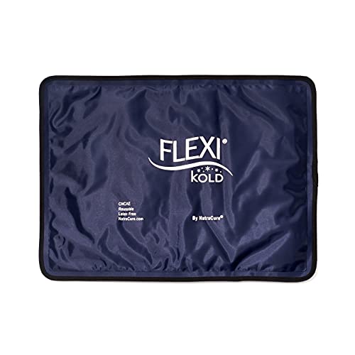 FlexiKold Gel Ice Pack (Standard Large: 10.5' x 14.5') Ice Packs for Injuries Reusable, Back Pain Relief, Knee Ice Pack Wrap, After Surgery, Ice Pack for Knee, Shoulder - 6300-COLD by NatraCure