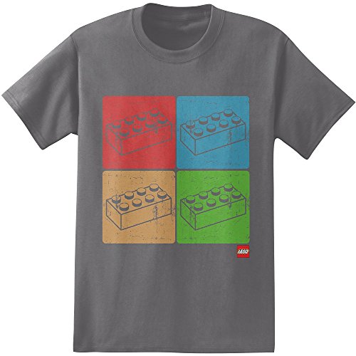 LEGO Four Blocks Adult T-Shirt-Grey (X-Large)
