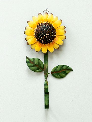 Attraction Design Metal Sunflower Home Hook for Hanging Coat Hat Keys in Entryway Kitchen Office Garage