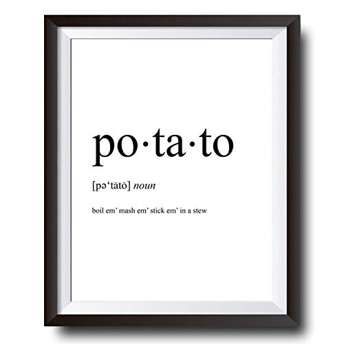 Lord Of The Rings Poster - Sam Gamgee Potato Definition Poster - Boil Em Mash Em Taters - 11x14 Unframed Print - WallWorthyPrints - Great Gift For Lord Of The Rings And Hobbit Fans
