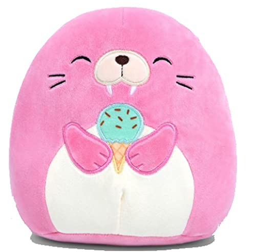 Squishmallows OVA The Pink Walrus with Ice Cream 8 Inch Plush