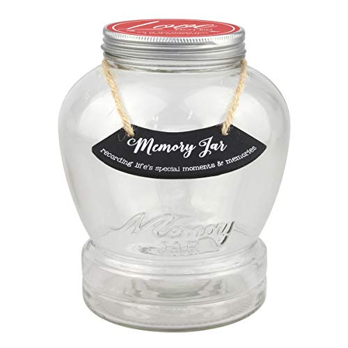 Top Shelf Love Notes Memory Jar ; Unique and Thoughtful Gift Ideas for Husband and Wife ; Romantic Gifts ; Memorable Keepsakes ; Kit Comes with 180 Tickets and Decorative Lid