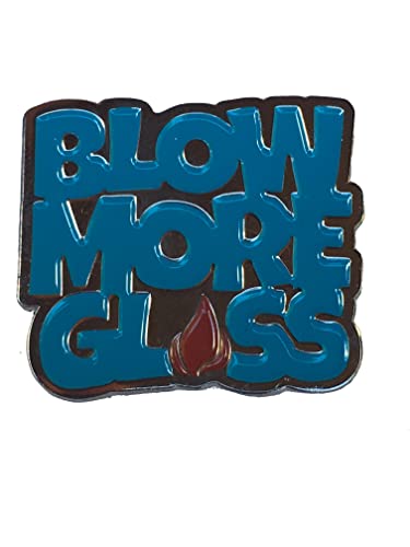 PIN Blow More Glass GlassBlowers lapel hat pin double post pinbacks new unopened in original bag novelty fun shakedown street lot pin grateful deadhead cartoons silly