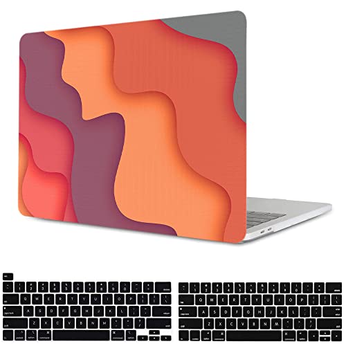 KSK KAISHEK Case for MacBook Pro 13 inch with Touch Bar 2016 2017 2018 2019 2021, A2338 M1 M2 A2289 A2251 A2159 A1989 A1708 A1706, Plastic Crocodile Pattern Case & Keyboard Cover, Colorful