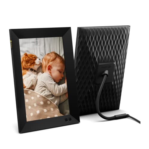 Nixplay Smart Digital Picture Frame I 10.1 inch I WiFi I Black I Unlimited Cloud Photo Storage + 5GB Video Storage I Shared Family Albums I Mobile App, Email I Preload Content for a Gifted Frame