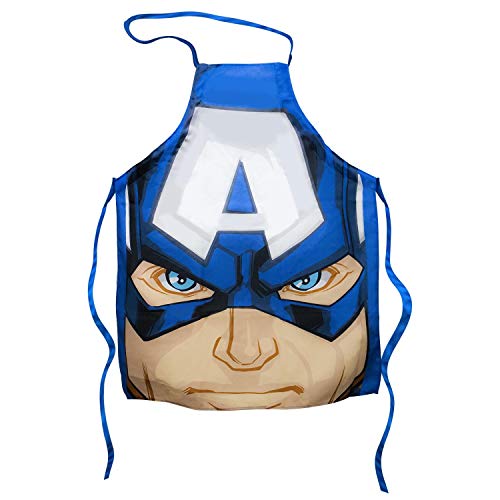Captain America Cooking Apron | Marvel's Shielded Avenger on a Kitchen Apron | Perfect for BBQ & More | 100% Cotton