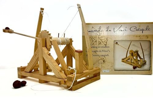 Pathfinders STEM kit Leonardo Da Vinci Catapult kit Trebuchet Engineering kit Educational Toys for Kids Science kit for Kids Age 12-14 stem Projects Physics Toys Wood Building Kits