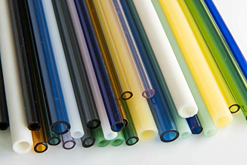 Devardi Glass Boro Tubing, COE 33, Mixed Colors, 30 Borosilicate 12' Tubes