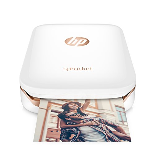 HP Sprocket Portable Photo Printer, Print Social Media Photos on 2x3' Sticky-Backed Paper - White (X7N07A)