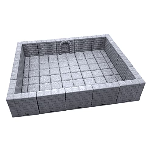 EnderToys Locking Dungeon Tiles - Masonry and Stone, Wargame Terrain for Tabletop 28mm Miniatures, 3D Printed Scenery
