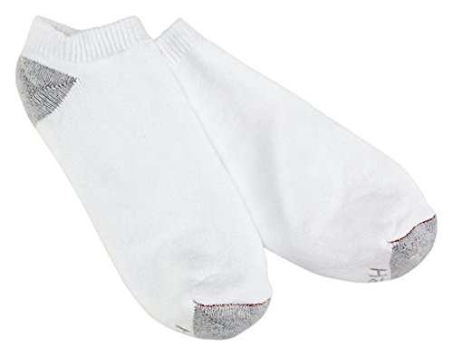 Hanes Men's Ultimate FreshIQ Odor Control 6-Pack No-Show Socks, White, 6-12