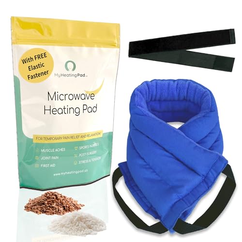 My Heating Pad - Microwavable Heating Pad for Neck and Shoulder - Moist Heat Pack for Muscles and Joints, Reusable heating pad, Portable heating pad, Menstrual heating pad - 1 Heat Pack Blue