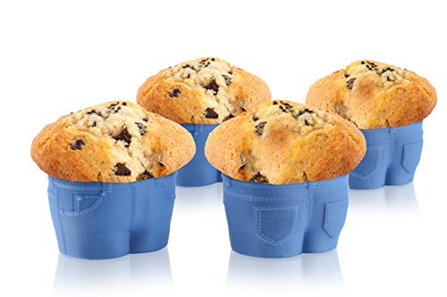 STech Denim-Style Baking Cups, Set of 4