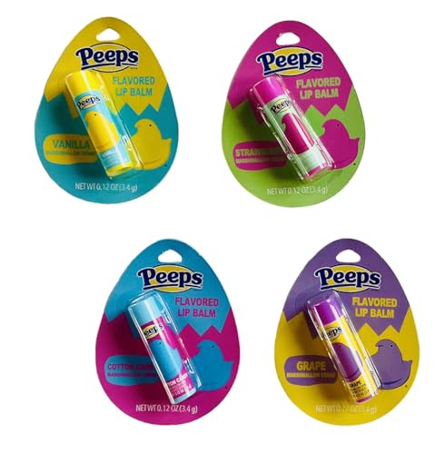 Peeps Lip Balm Set of 4 Scented Marshmallow Cream Flavors
