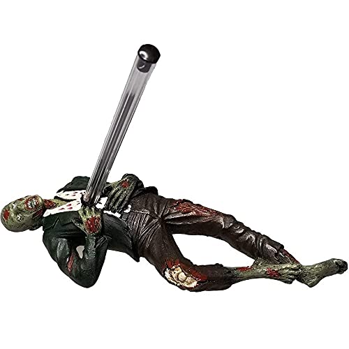 Pacific Giftware Desktop Accent Zombie Impaled Pen Holder Tabletop Halloween Decoration Walking Dead Zombie Enthusiast Collectible Figurine