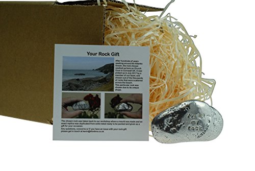 Pirantin Husband You are My Rock Gift Idea - Solid Metal Heavy Polished Rock Gift for Your Husband