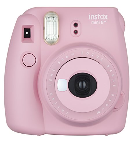 Fujifilm Instax Mini 8+ (Strawberry) Instant Film Camera + Self Shot Mirror for Selfie Use - International Version (No Warranty)