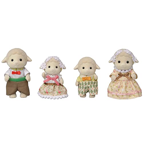 Calico Critters Sheep Family, Set of 4 Collectible Doll Figures