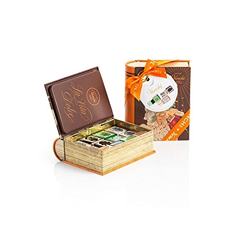 Venchi - Cremino Assorted Chocolate Vintage Mini Book Tin, 4.47oz - Gift Idea - Gluten Free