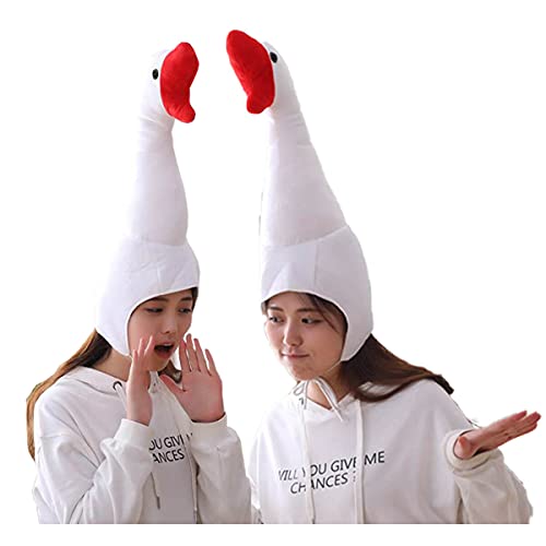 yqtyqs® Goose hat Animal Costume Accessories Cap Funny Gift Halloween Easter Party Birthday Christmas Head Cover mask Headgear Hood Headpiece Clothing Kids Adult Children Women Cosplay