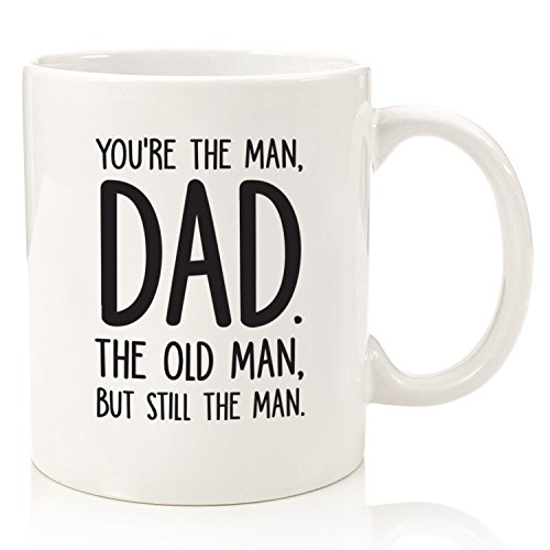 Dad, The Man The Old Man Funny Coffee Mug - Christmas Gifts for Dad, Men - Unique Xmas Best Dad Gifts from Daughter, Son, Kids, Wife - Cool Gag Birthday Present Idea for Guys - Novelty Dad Mug, Cup