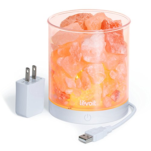 LEVOIT Cora Himalayan, Pink Rock Large Crystal Natural Himilian Sea Salt (ETL Certified) Dimmer Night Light,Gift Lamp, Dimmable Touch Switch