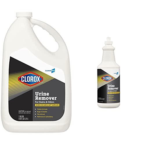 CloroxPro Urine Remover for Stains and Odors, Industrial and Healthcare Cleaning, 32 and 128 Ounce Bottles
