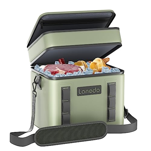 Lanedo Lisa Lunch Soft Cooler 20 Can, Insulated Bag Portable Ice Chest Box for Lunch, Beach, Drink, Beverage, Travel, Camping, Picnic, Car, Trips, Cooler Leak-Proof (Double Layer)