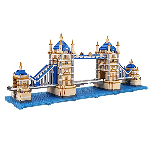 Geniteen Building Blocks Set, London Tower Bridge Model Micro Mini Blocks, 3800 PCS Architecture Model Kits
