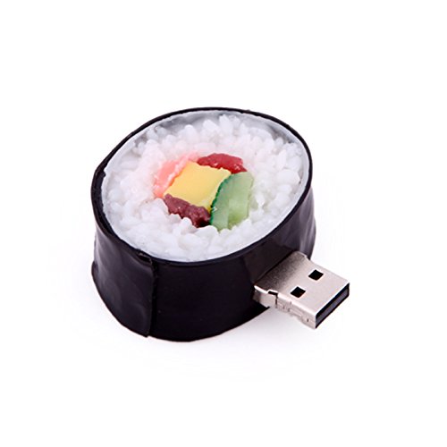 HDE USB Flash Drive 8GB USB 2.0 Storage Device Novelty Food Shaped Drive for Desktop and Laptop Computers (8 GB, Sushi)
