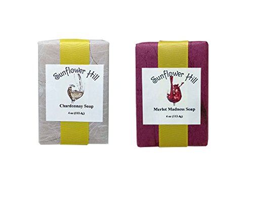 Chardonnay and Merlot Wine Soap Set - Made in Maine - Gift Packaged