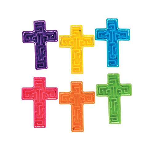 Cross Maze Puzzles (bulk set of 72) Religious VBS Novelty Toys and Puzzle Games