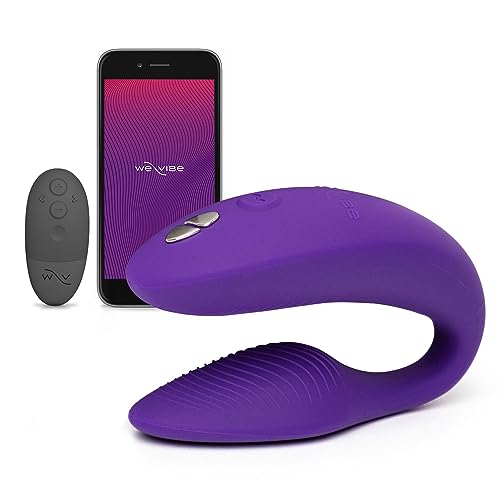 We-Vibe Sync 2 Couples Vibrator - G Spot Vibrator & Clitoral Sex Toy for Double Stimulation - Silicone Vibrating Adult Remote Control & App Enabled Toys for Women - Rechargeable & Waterproof - Purple