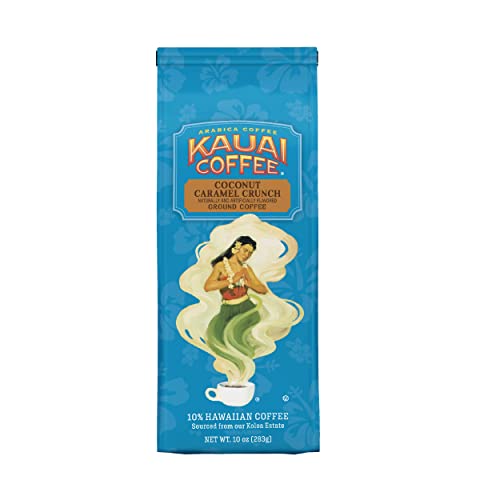 Kauai Coffee Coconut Caramel Crunch Medium Roast - Ground Coffee, 10 oz Package