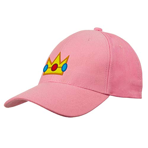 Controller Gear Unisex-Adult's Super Mario Peach's Crown Adjustable Dad Hat, Pink, OSFM