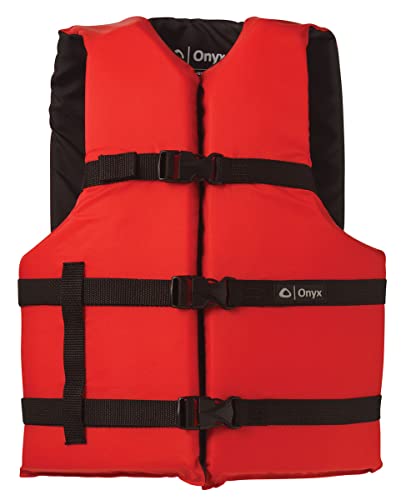 ONYX General Purpose Boating Life Jacket Oversize, Red