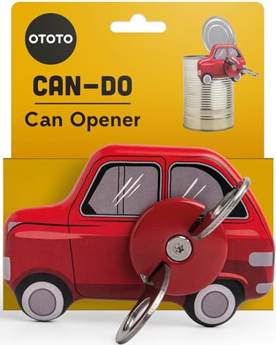 OTOTO Can Do Manual Can Opener - Handheld Can Opener Manual - Easy Grip & Durable Safety Can Opener - Fun Kitchen Gadgets Design, Kitchen Gifts - Small Easy Can Openers - Compact