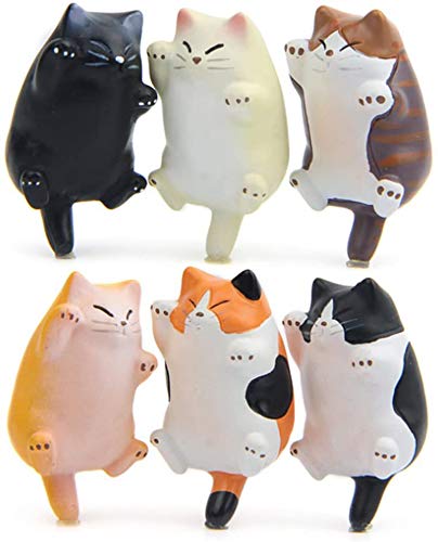 CHICHIC 6 Pack Fun Cat Refrigerator Magnets Office Magnet, Kitchen Decor Fridge Cat Ornament, Perfect for Whiteboard, Refrigerator, Map, Notes, Calendar, Lady Cats Lovers Novelty Butt