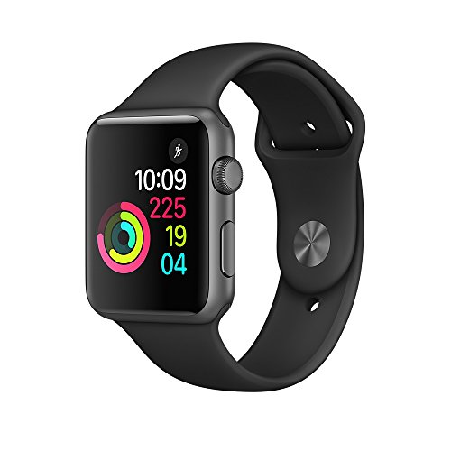 Apple Watch 42mm Space Gray Aluminum Black Sport Band